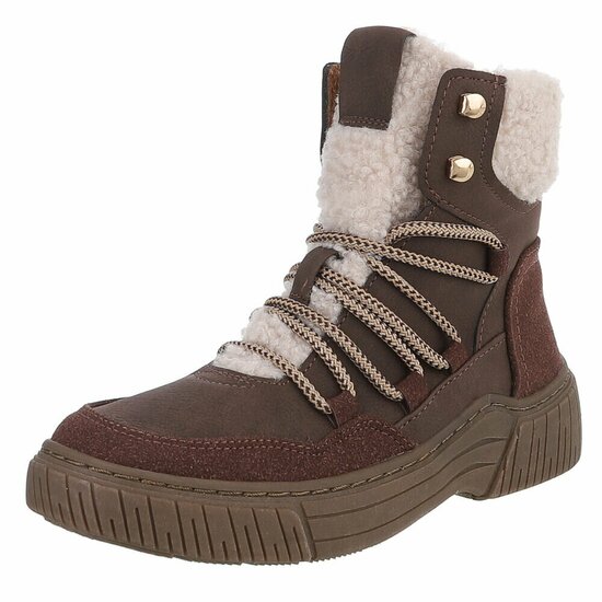 Bruine suede winterboot Gabriela
