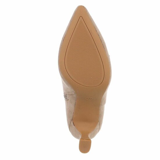 Kaki bruin daimen enkellaarsje Adiva  