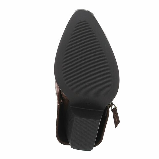 Hoge bruine suede laars met omslag Chavella