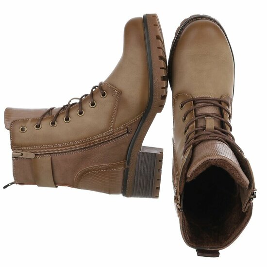 Kaki bruine boot Charifa
