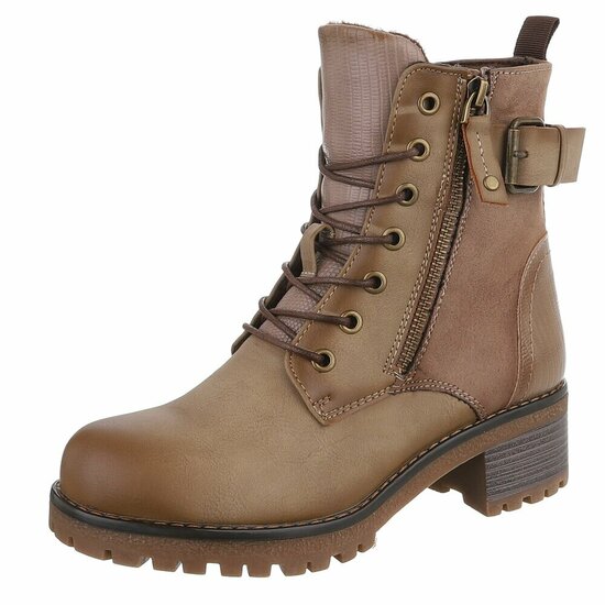 Kaki bruine boot Charifa