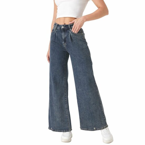 Modieuze blauwe bootcut jeans voor dames