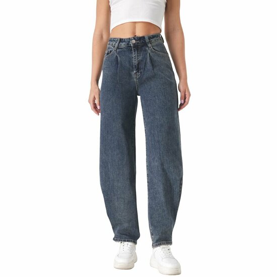 Modieuze blauwe bootcut jeans voor dames