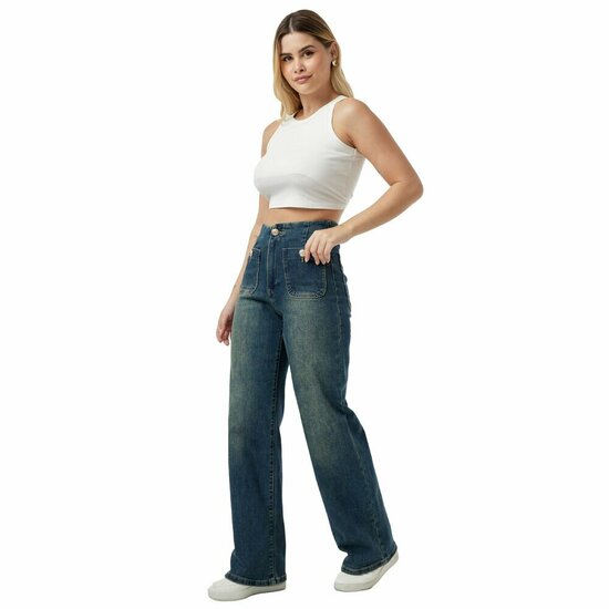 Modieuze blauwe relax fitted jeans voor dames