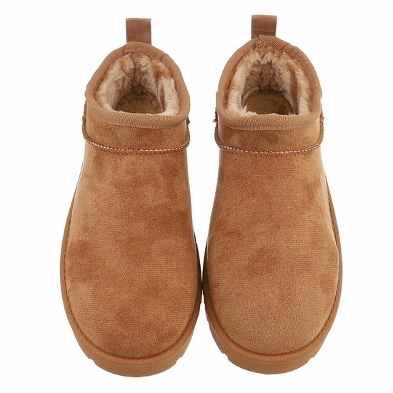 Camel suede lage winter mule Nola