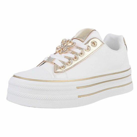 Witte lage sneaker Jacobine