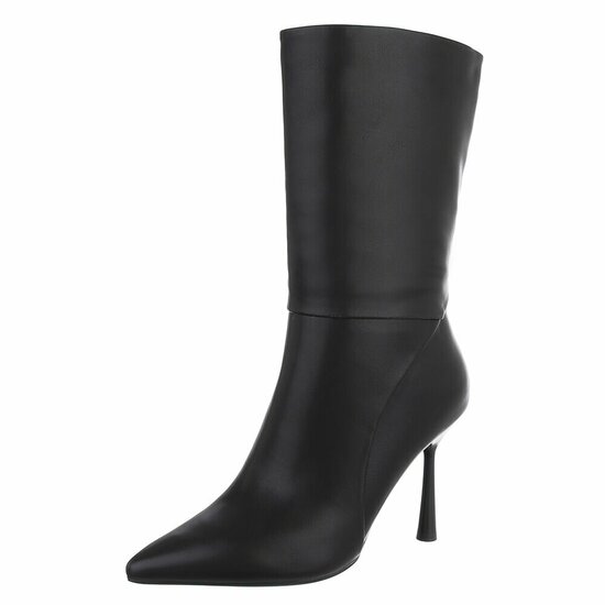 Zwart high heel enkellaarsje Christianna