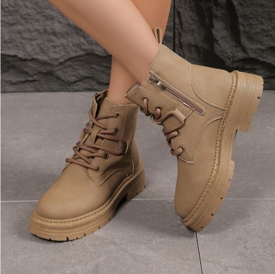 Kaki bruine boot Charlina
