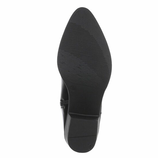 Cowgirl-biker zwarte half hoge daimen laars Chenille