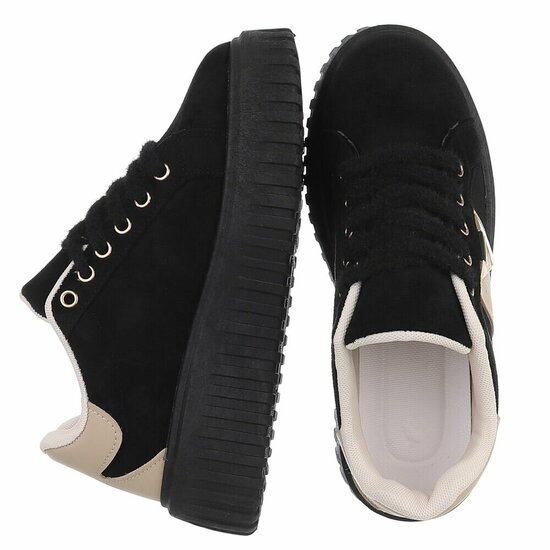 Zwarte suede sneaker Jamilla