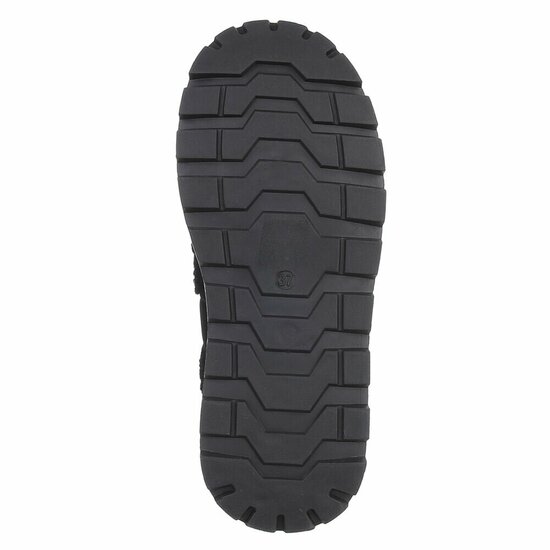 Zwarte suede+wol sneaker Mila