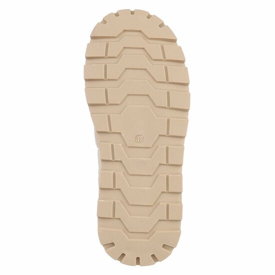 Beige suede+wol sneaker Mila