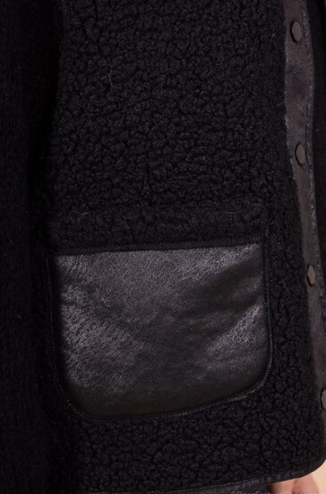 Reversible zwarte bodywarmer-gilet in wolmix