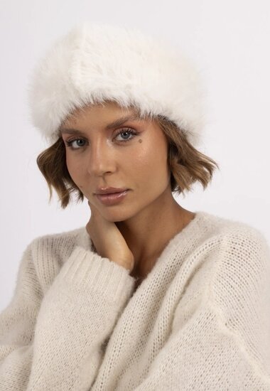 Witte headband in faux fur