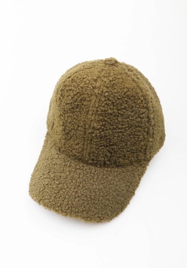 Kaki groene pet in imitatiebont