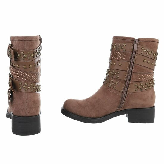 Kaki bruine suede boot Natalya