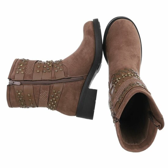 Kaki bruine suede boot Natalya