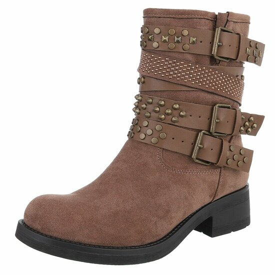 Kaki bruine suede boot Natalya