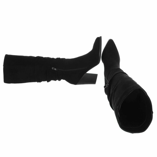 Zwarte hoge suede laars Florence