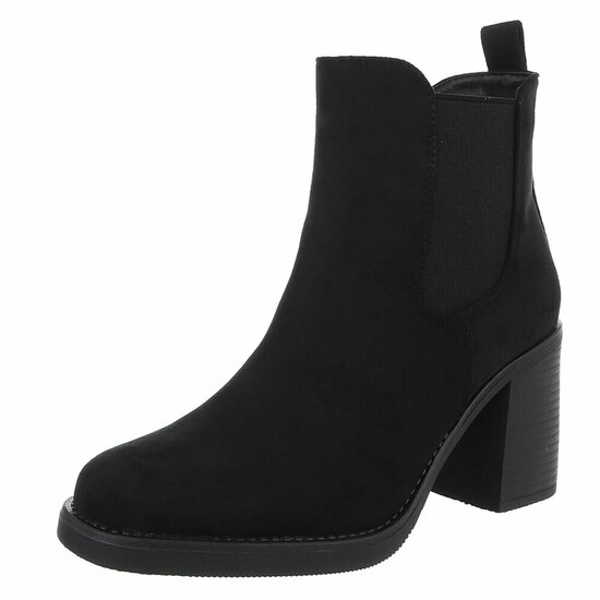 Suede zwarte Chelsea boot Monique