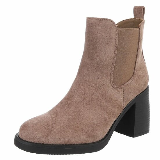 Suede kaki bruine Chelsea boot Monique