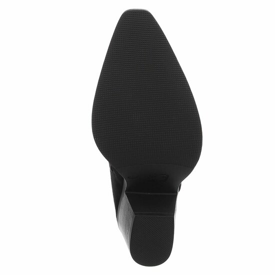 Bottines mi-hautes western-biker Sabina en daim noir