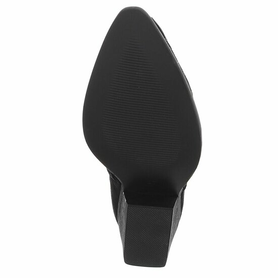 Zwarte daimen  hoge western-biker laars Canela