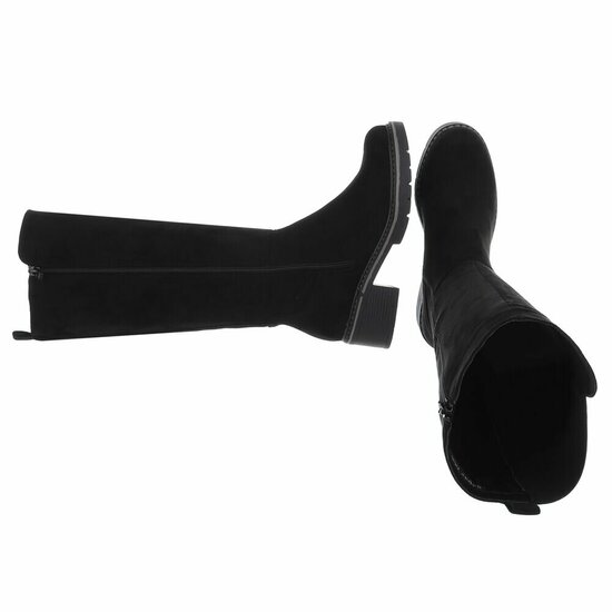 Bottes hautes en daim noir Carise