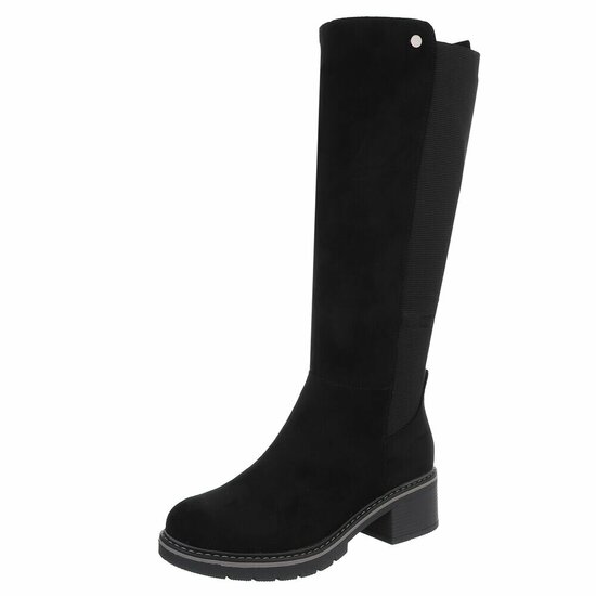 Bottes hautes en daim noir Carise