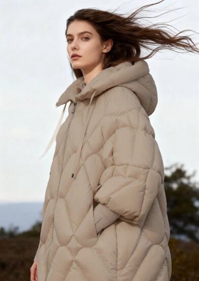 Fashion taupe korte pufferjas