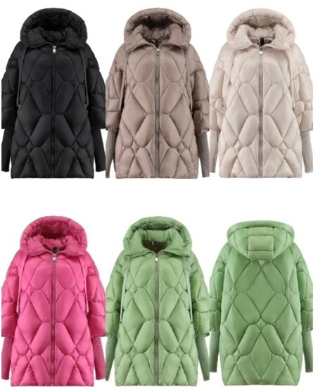 Fashion taupe korte pufferjas