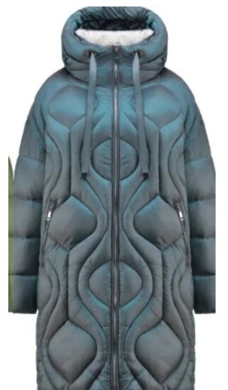 Cozy teal blauwe midi winter pufferjas