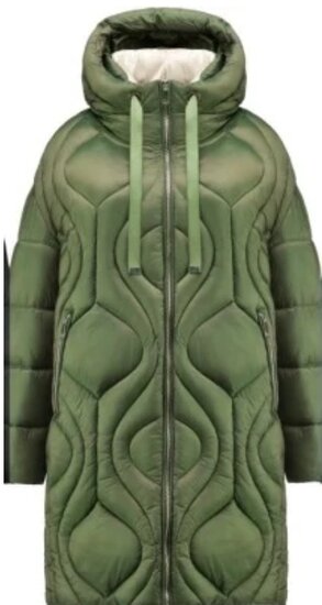 Cozy groene midi winter pufferjas