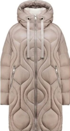 Cozy beige midi winter pufferjas