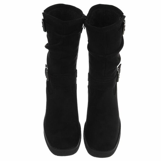 Bottines en daim noir Karen