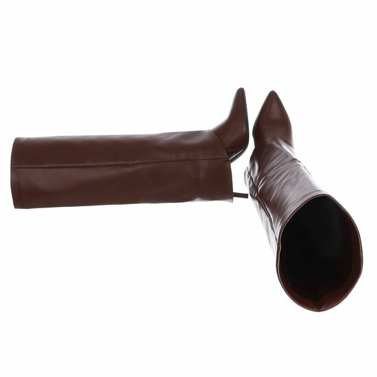 Hoge bordeaux laars met omslag Calliope