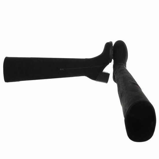 Zwarte hoge suede overknee laars Crina