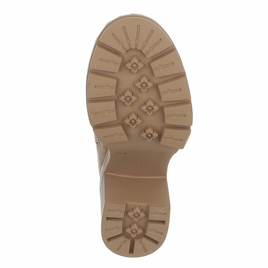 Licht bruine hoge suede overknee laars Crina