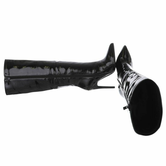 Zwarte hoge laklaars Gabrielle