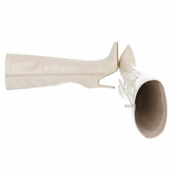 Beige hoge laklaars Gabrielle
