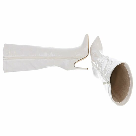 Witte hoge laklaars Gabrielle