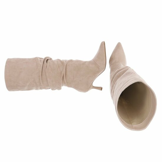 Bottes hautes en daim noir Myriam