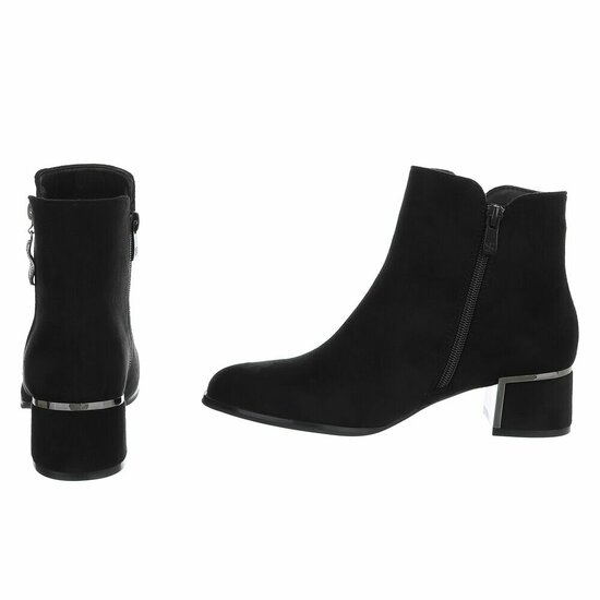 Bottines noires en daim Aurelia