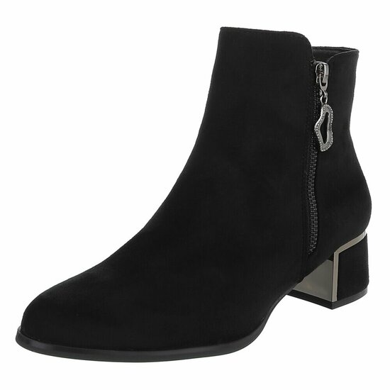 Bottines noires en daim Aurelia