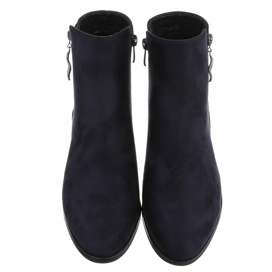 Bottines bleues foncées en daim Aurelia