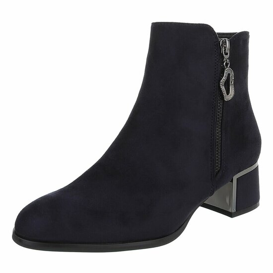 Bottines bleues foncées en daim Aurelia
