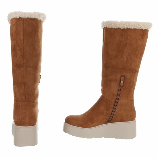 Bottines camel en daim Callas