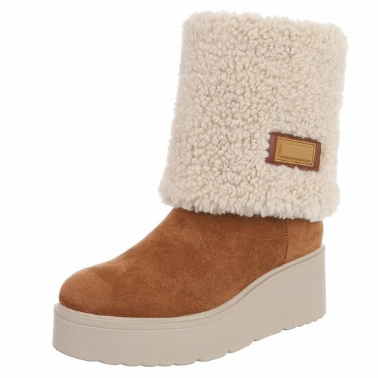 Bottines camel en daim Callas