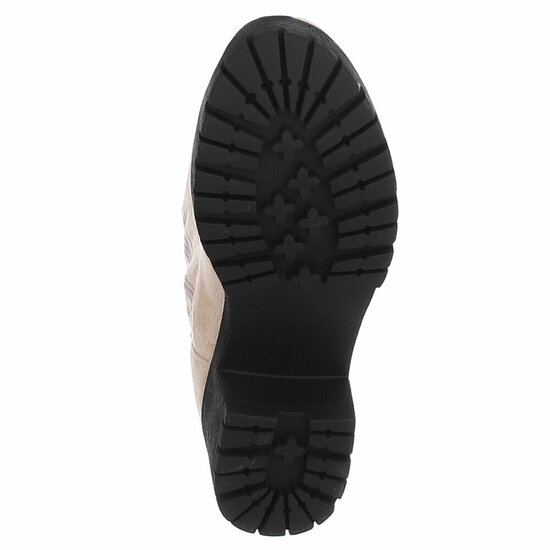 Beige hoge suede overknee laars Cenisa