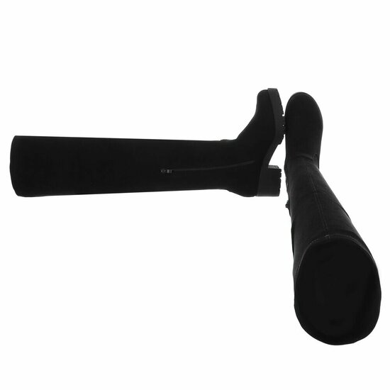 Zwarte hoge suede overknee laars Cenisa